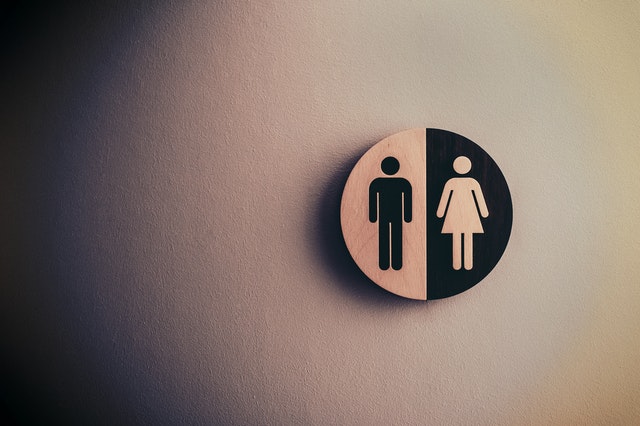 a toilet sign